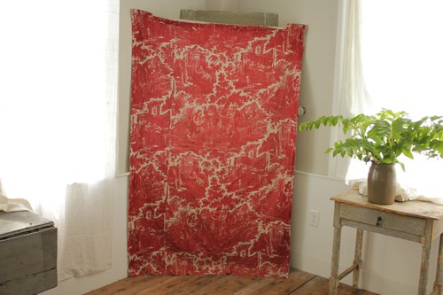 Antique french toile - de, rouen