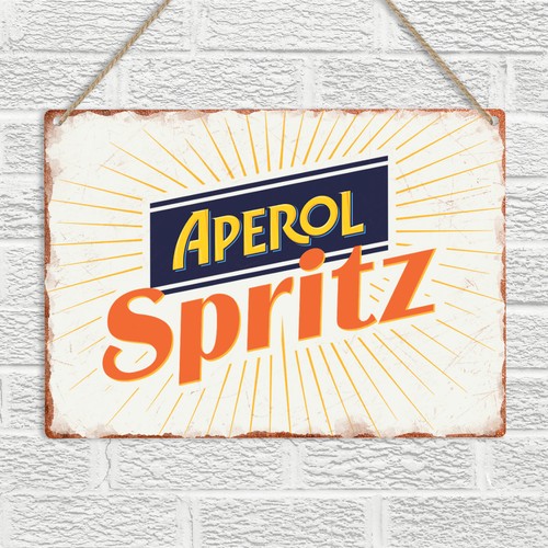 Aperol spritz metal - wall, sign