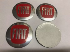 4x Sticker Fiat Logo Hub Wheel