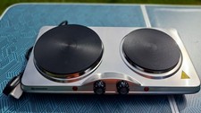 Daewoo 2500W Double Hot Plate - Portable Electric Hob for Camping and Emergen...