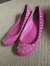 Tory Burch Bubble Gum Fushia Pink  Ballet Flats UK 6.5 US 9L Worn