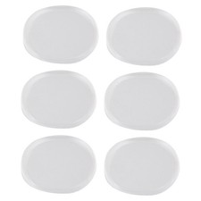6pcs Transparent Oval Silicone
