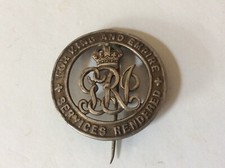 Silver War Badge Services Rendered King and Empire B54097 Bower-WANTED