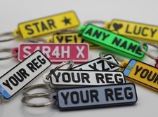 Custom Keyring  Car Number Reg