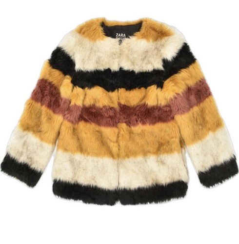 Faux fur jacket small - uk, 10
