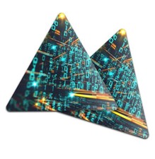 2x Triangle Coaster - Blue