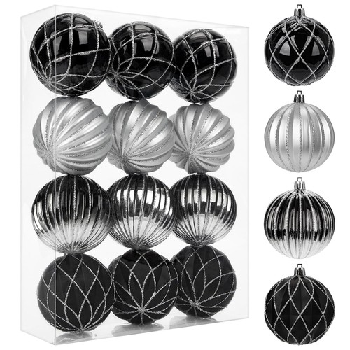 12pcs christmas baubles set - 12pcs,