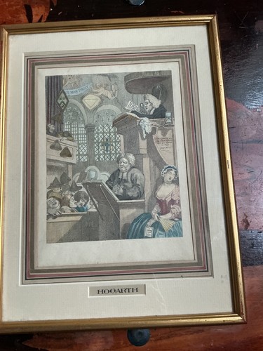 Framed satirical engraving - framed,
