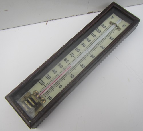 Vintage thermometer wood - vintage,