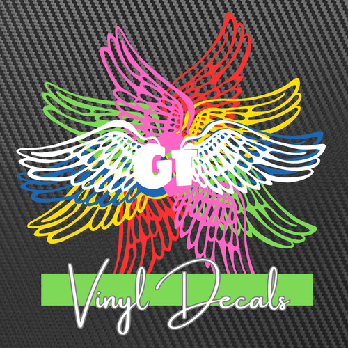 Wings vinyl decal for - bmx, &
