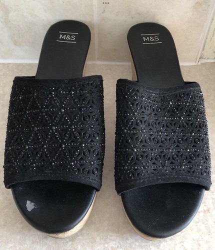 Marks spencer black beaded - &,