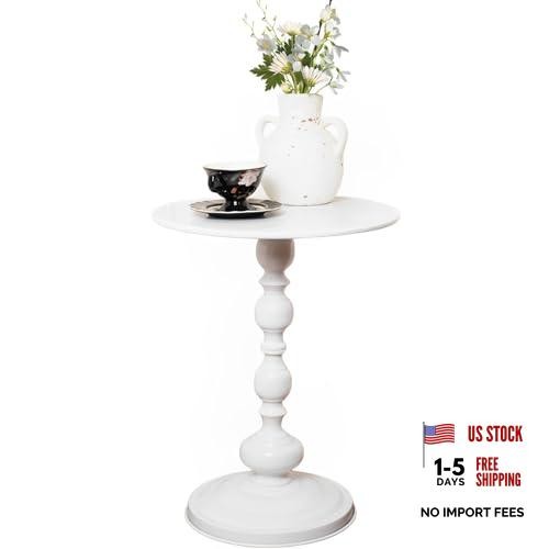 White side table 8 - table, round