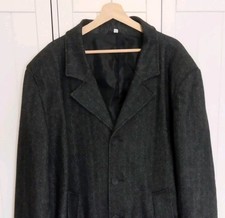 Mens Overcoat XXL Grey Black