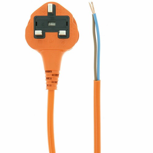 Lawnmower mains orange flex - mains,