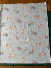 Vintage 1997 BEATRIX POTTER Characters Cotton Fabric Remnant 21" x 26"