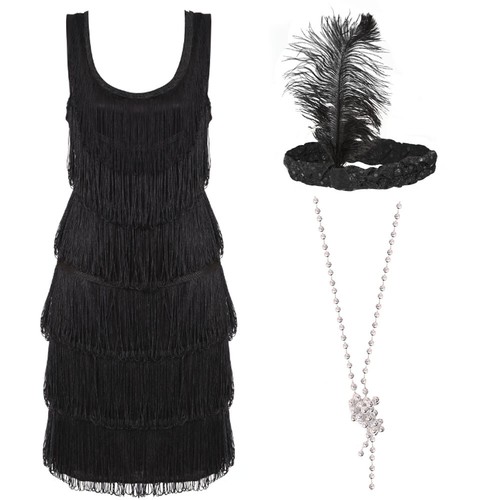1920 deluxe black flapper - 1920's,