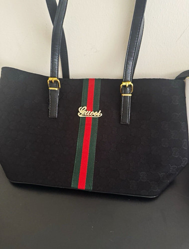 Gucci canvas tote bag - bag, black