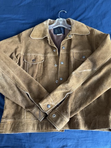 Men suede leather jacket - suede,