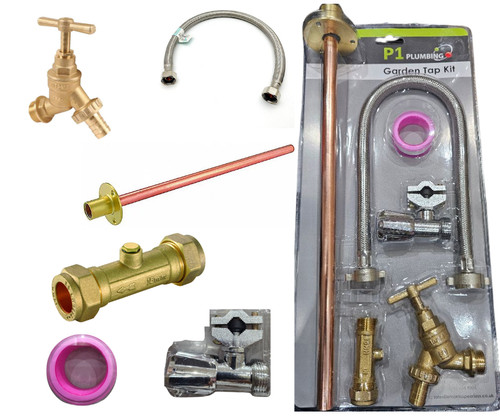 Outside garden tap kit - garden, brass