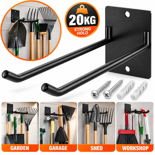 Garden tool rack wall - wall, mounted