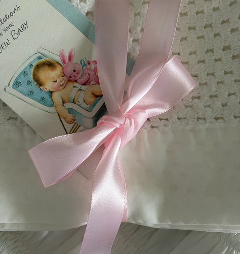 Vintage ivory satin - , edged