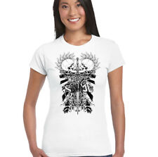 Savage - Two Punk Skulls - Womens T-Shirt Biker Motorbike Motorcycle Rock Music