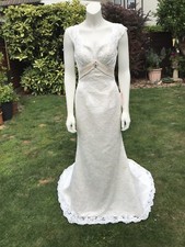 Stunning Lace Wedding Dress-  True Bride- Size 10 - New Sample- RRP £1145