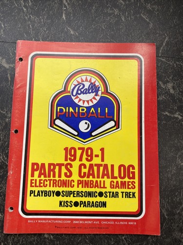 Bally pinball 1979 parts - pinball, 1979-1