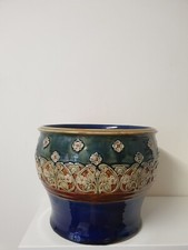 VINTAGE ROYAL DOULTON 5897 STONEWARE  VASE JARDINIERE 1920`s LILY PARTINGTON