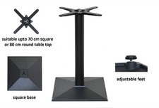Black cast iron table base - black,