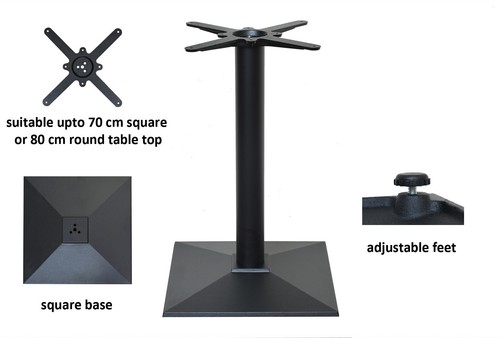 Black cast iron table base - black,
