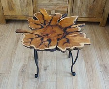 Unique wooden yew coffee table