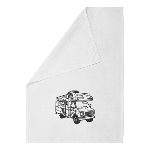 Camper car cotton tea towel - 'camper,
