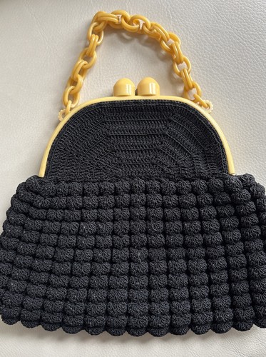Vintage crocheted black - crocheted,