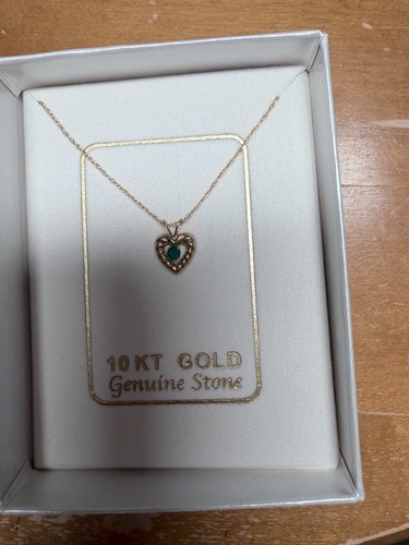 10k gold genuine - genuine, emerald