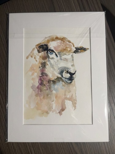 Original sheep gouache - sheep,