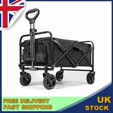 Foldable Collapsible Camping Outdoor Garden Trolley Cart Wagon Wheelbarrow UK ce