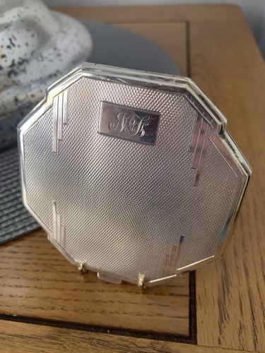 Vintage octagonal compact - vintage,
