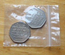 2 x COLLECTABLE 50 pence piece Peace prosperity friendship brexit