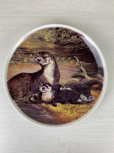 Otter plate bone china - otter,