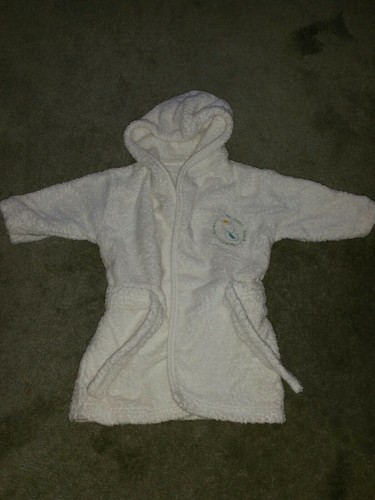Baby white fluffy towelling - baby,
