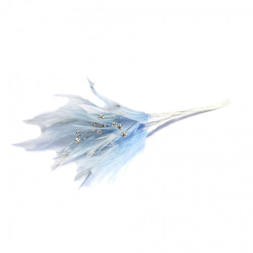 Diamante feathers corsage - feathers,