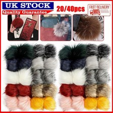 20/40Pcs Faux Fur Pom Poms