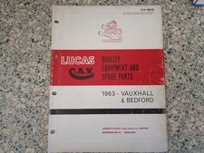 LUCAS SPARE PARTS LIST 1963 -