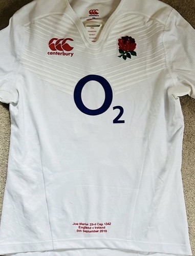 Authentic match worn england - worn,