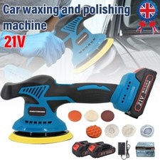 21V 1/2 Battery Car Polisher Kit Cordless Rotary Buffer Polishing Machine Sander