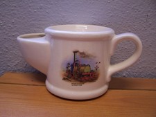 Vintage Wade Ceramic Shaving Mug featuring steam Rotary Cultivator by Rickett 