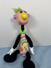 Vintage 1994 ERTL JIBBA JABBA  Green Mohawk Noisy Toy 15" Funky