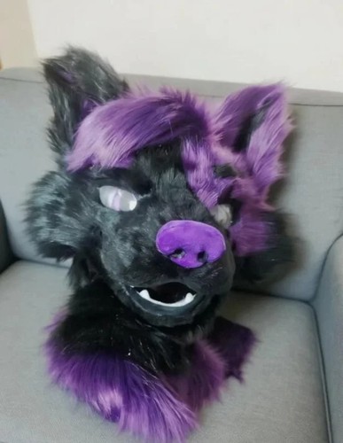 Plush fursuit head mascot - fursuit,