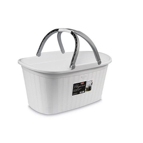 35l white oval plastic laundry - oval,